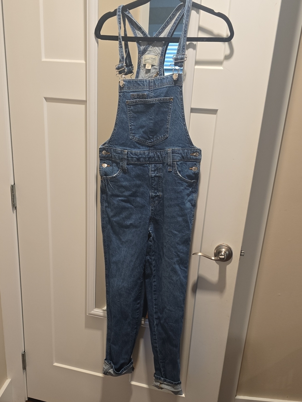 Universal Thread Women's Dark Blue Denim Overalls